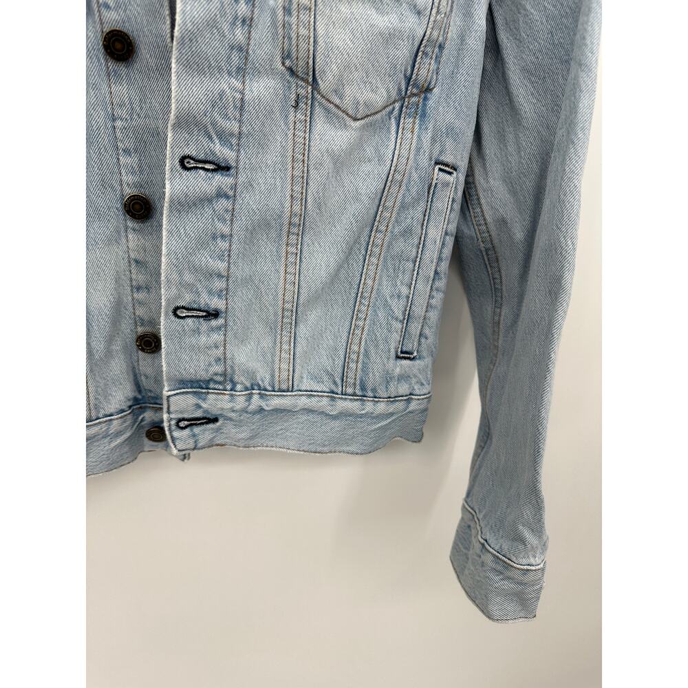 Reformation Jeans Jacket Women XS Blue Tahoe Light Wash Denim‎ Button Front - Picture 4 of 12